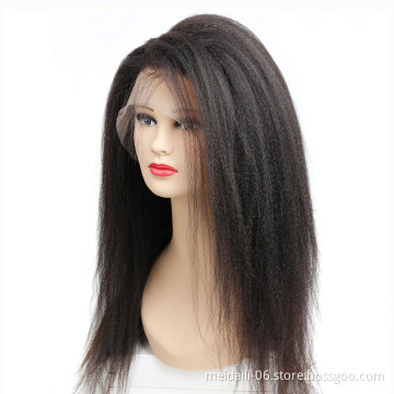 Lace Front Wigs Human Hair For Black Women Swiss Lace Long Style Kinky Straight Wigs With Baby Hair Brazilian Human Hair